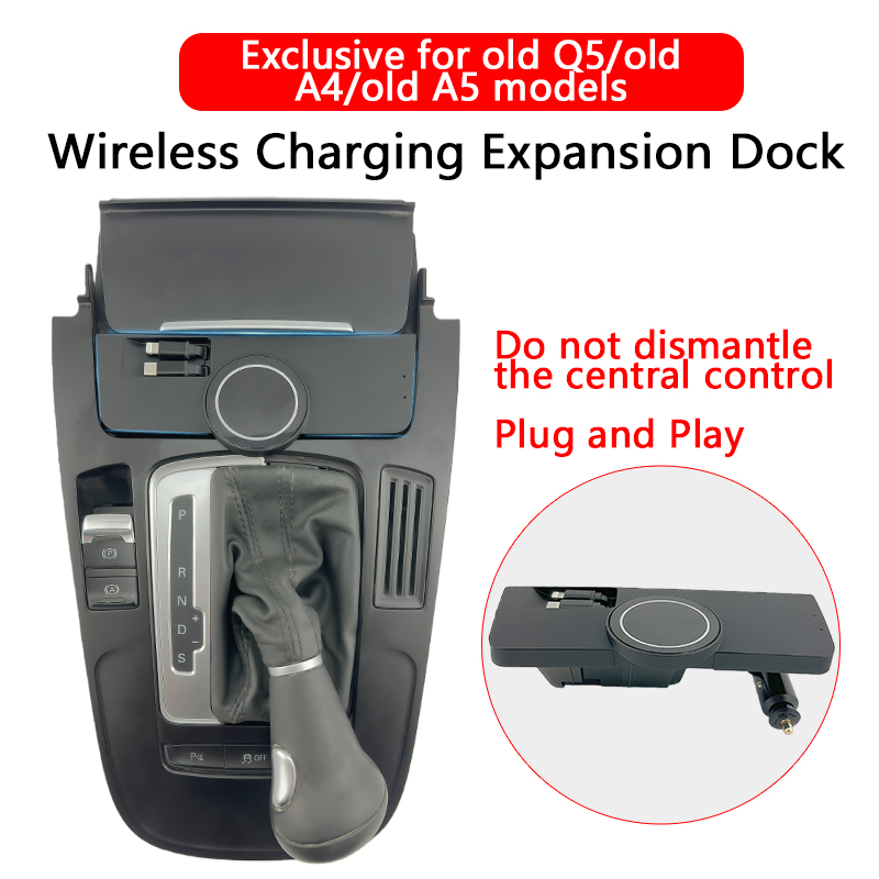 Wireless Car Charger Mount Fast Charging - For Audi Q5/A4L/A5/RS4/RS5 magnetic wireless car