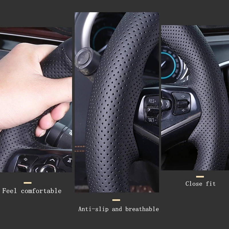 Hand-Stitched Anti-Slip Wine R - đánh giá và giá Car Steering Wheel Cover Anti Slip Breathable