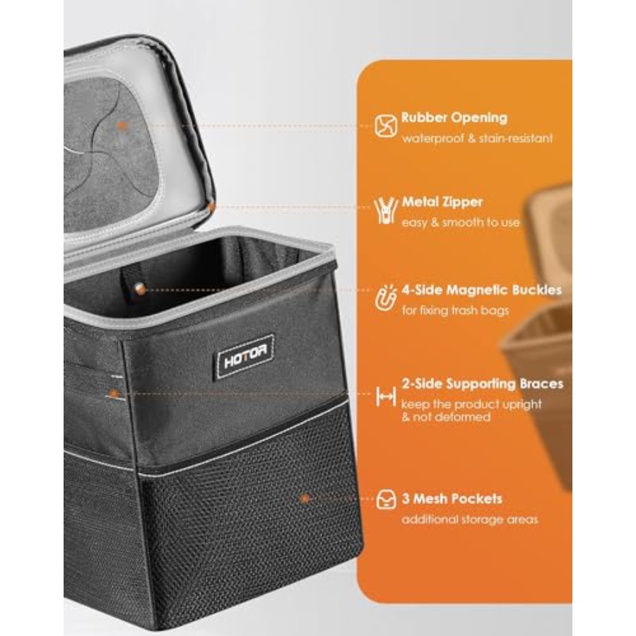 Car Trash Can with Lid and Sto - đánh giá và giá Waterproof Car Trash Can With Lid