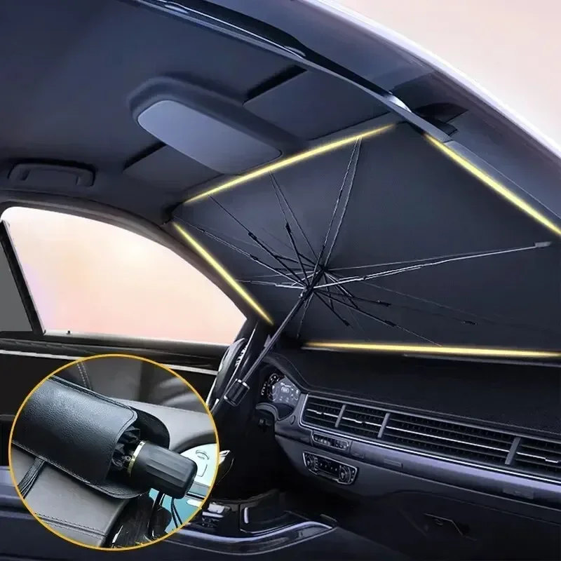 Retractable Anti Uv Protection - đánh giá và giá Car Sunshade Windshield Umbrella Foldable