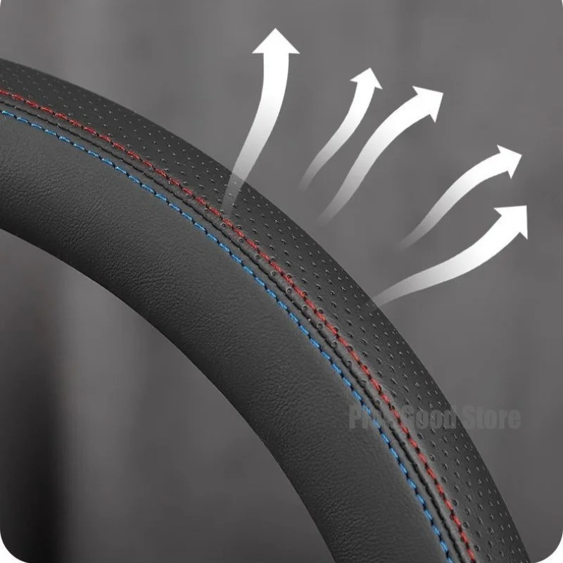 Nappa Leather Car Steering Whe - đánh giá và giá Car Steering Wheel Cover Anti Slip Breathable