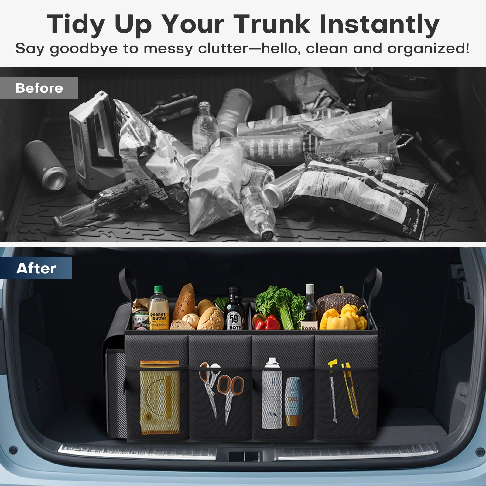 Large‑Capacity Car & SUV Trunk - đánh giá và giá Car Trunk Organizer Foldable Storage Box