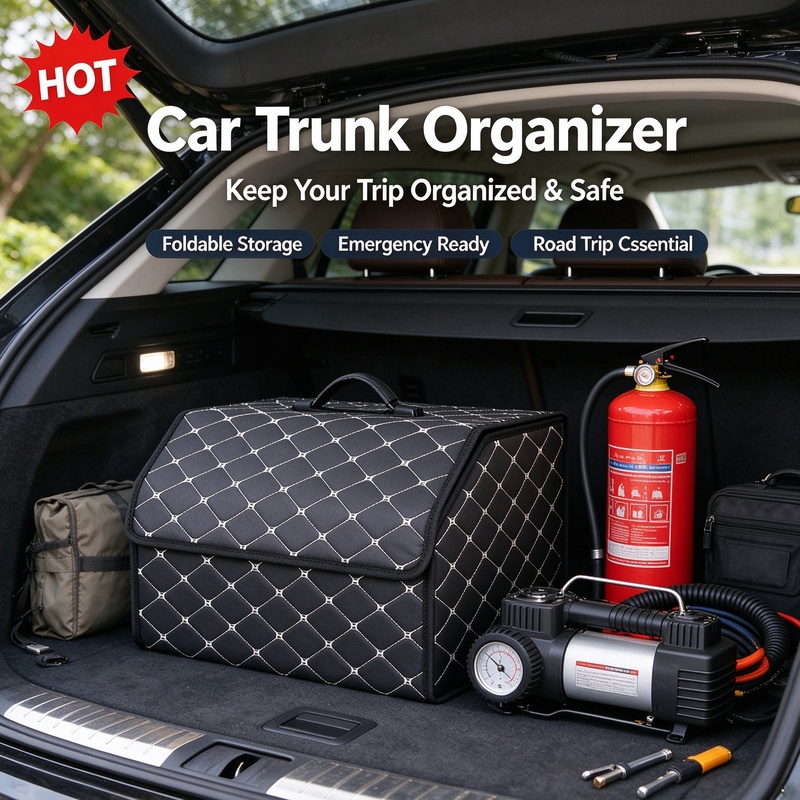 Foldable PU Leather Car Trunk  - đánh giá và giá Car Trunk Organizer Foldable Storage Box