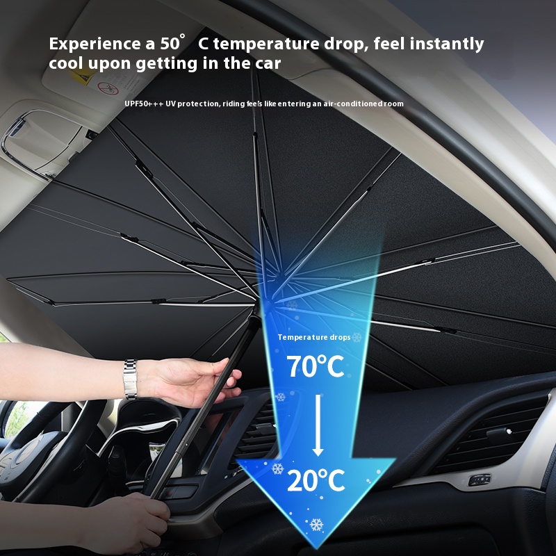 For ROX 01 Polestones 01 Car 2 - đánh giá và giá Car Sunshade Windshield Umbrella Foldable