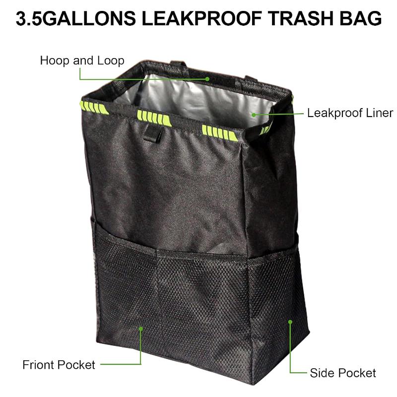 Car Trash Can No Drilling Requ - đánh giá và giá Waterproof Car Trash Can With Lid