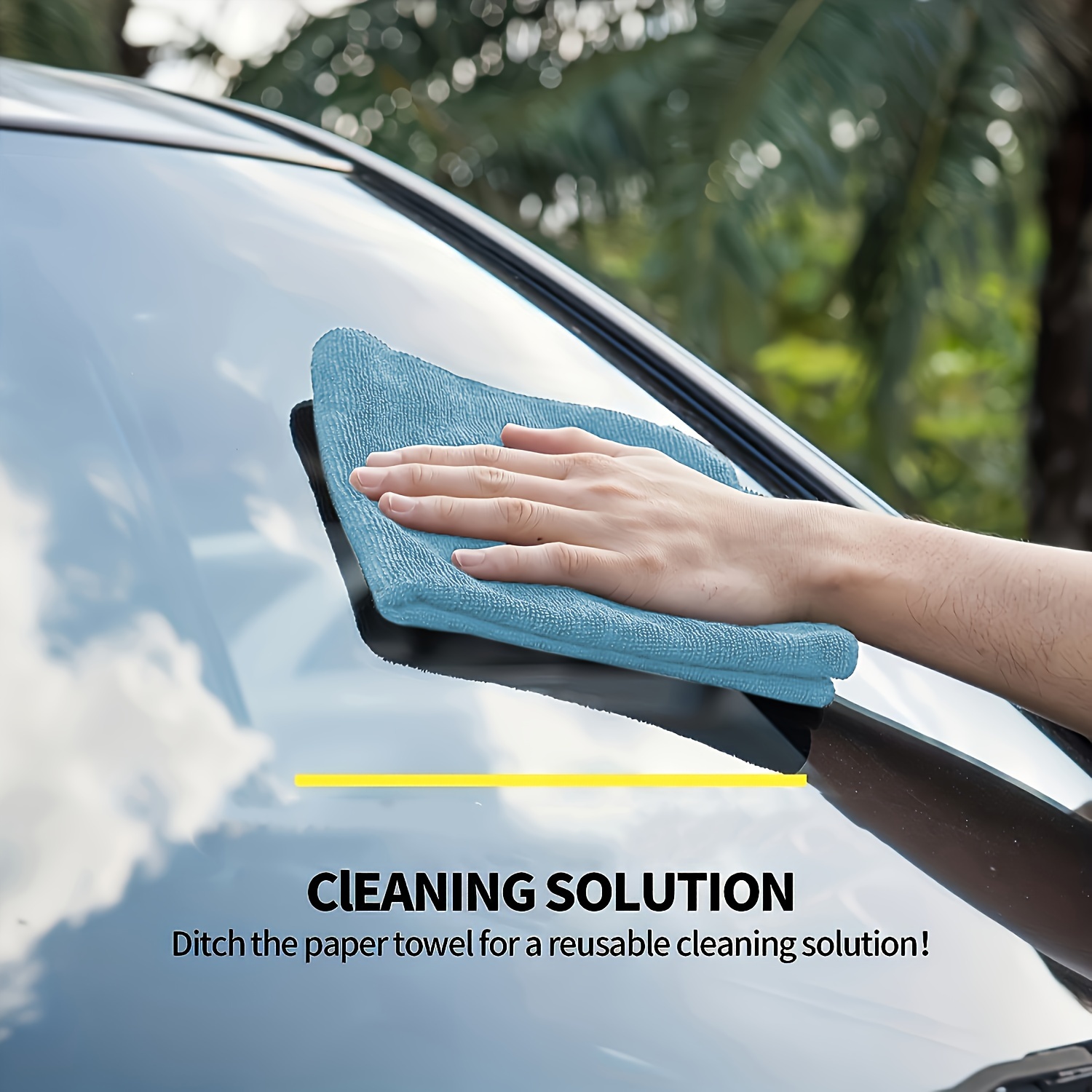 1-50pcs Light Blue Microfiber  - đánh giá và giá Microfiber Car Drying Towel Super Absorbent