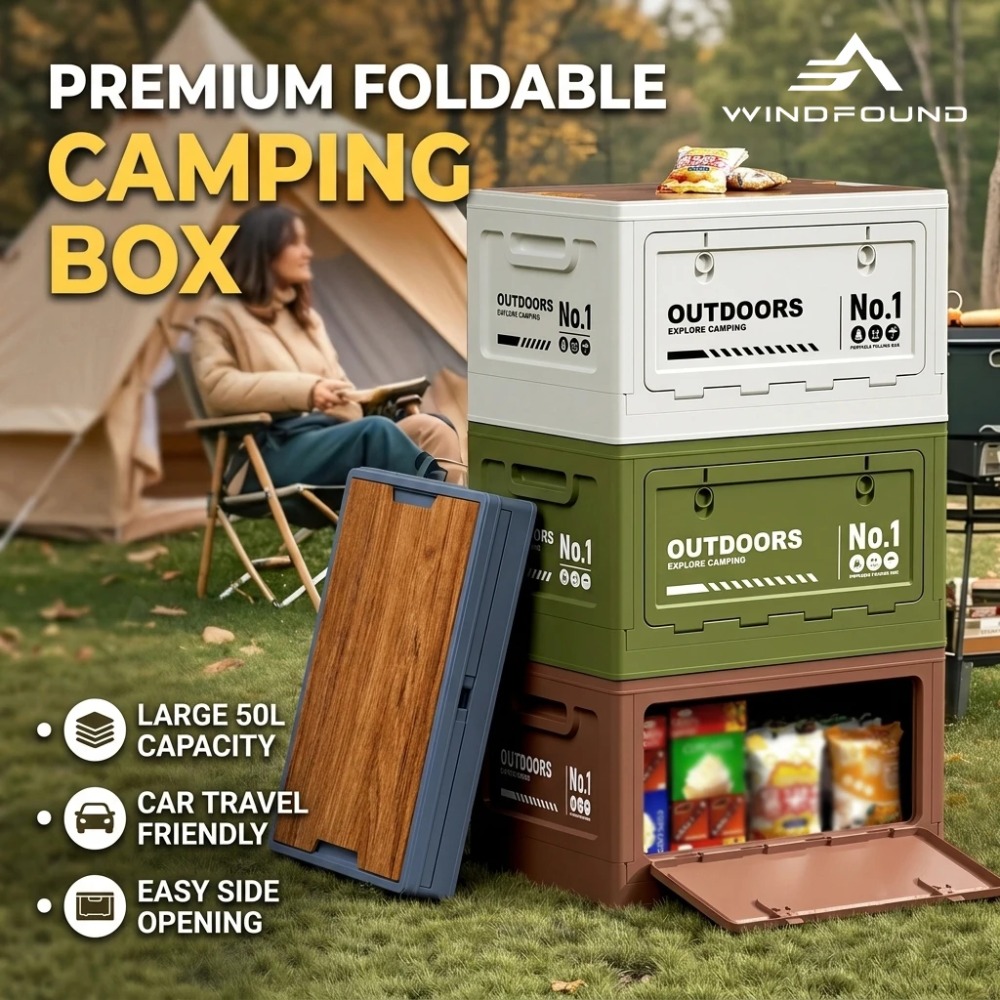Camping Folding Storage Box wi - đánh giá và giá Car Trunk Organizer Foldable Storage Box
