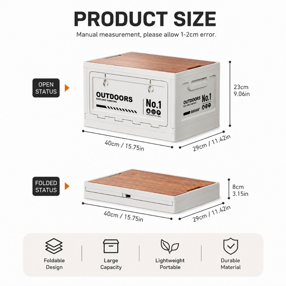 Camping Folding Storage Box wi - đánh giá và giá Car Trunk Organizer Foldable Storage Box