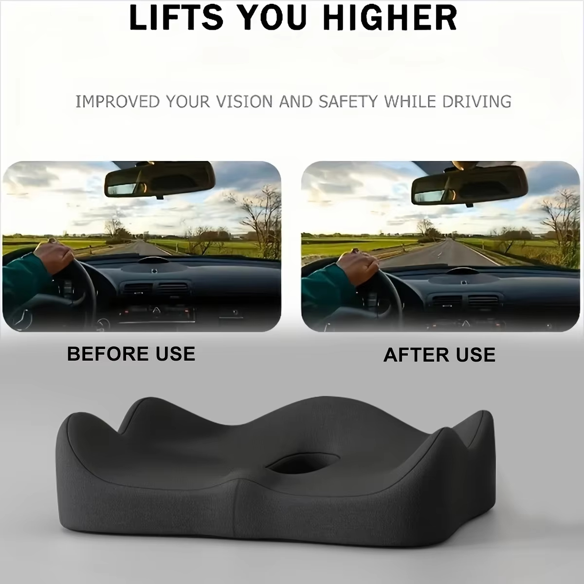 Car Seat Memory Foam Cushion L - đánh giá và giá Memory Foam Car Neck Pillow Lumbar Support