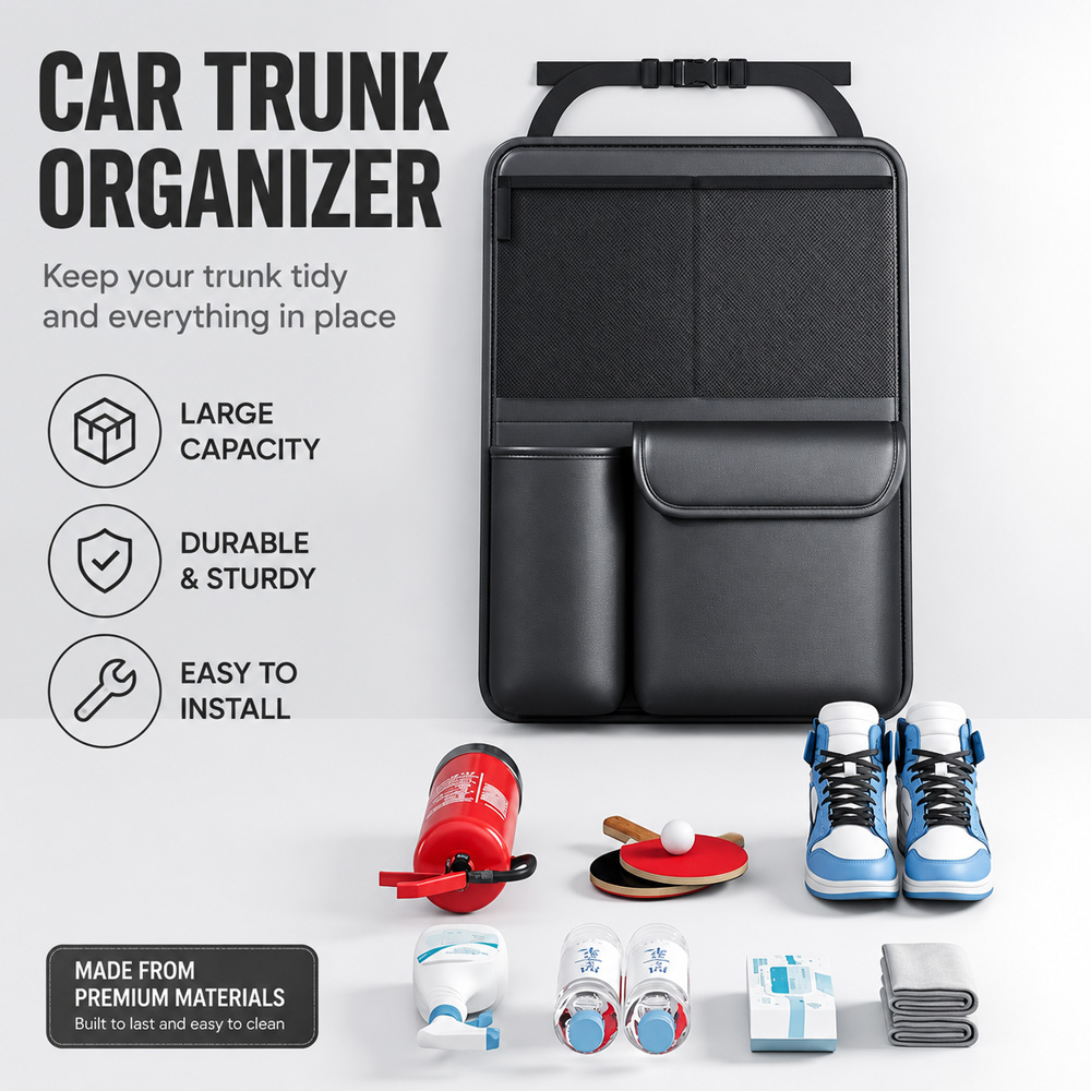1Pc Kcimo Hanging PU Leather C - đánh giá và giá Car Trunk Organizer Foldable Storage Box