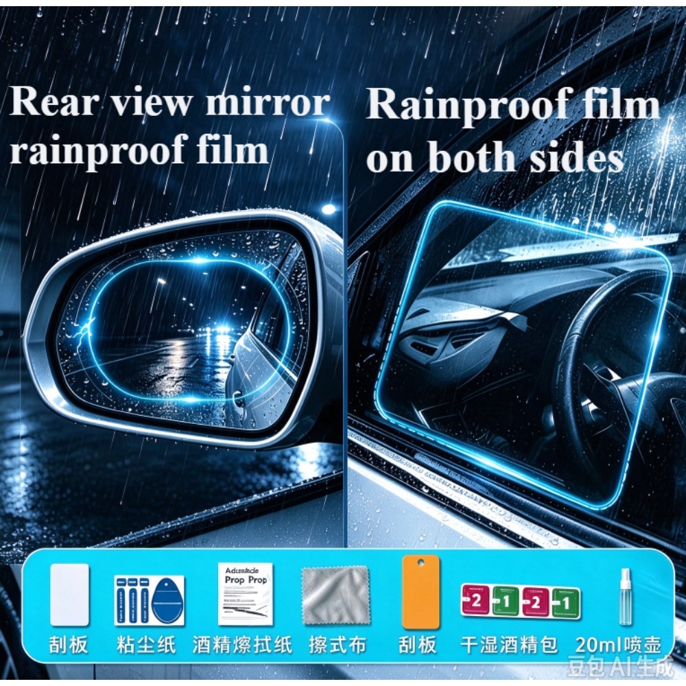 4pcs Anti Fog Film Glare Rainp - đánh giá và giá Anti Glare Car Rearview Mirror Film
